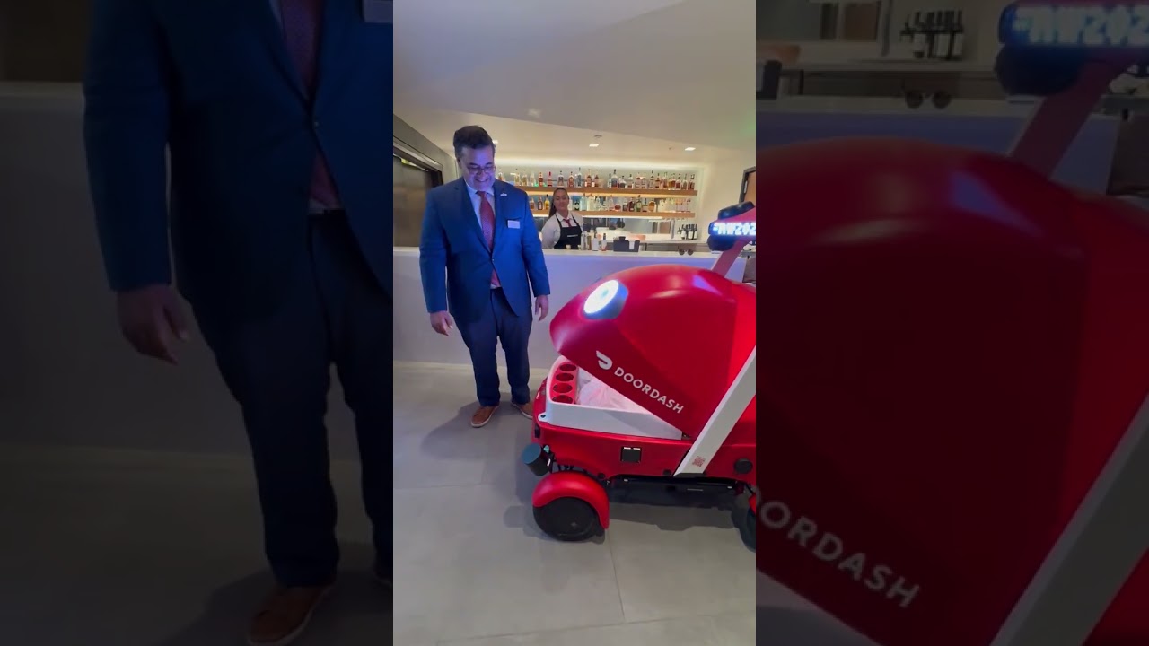 Mayor Raj Salwan in Fremont: DoorDash &ldquo;Dot&rdquo; Robot Delivers Food Fremont, CA Robot Food Delivery