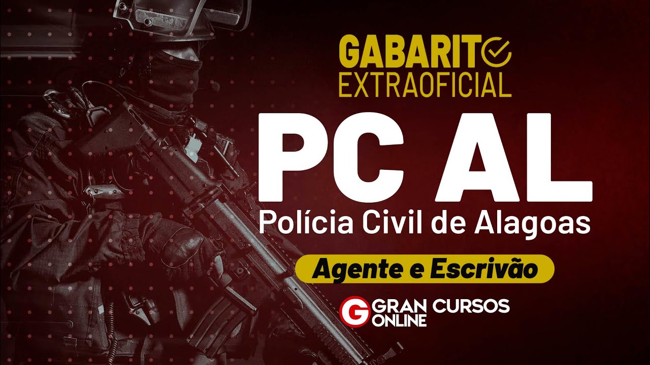 Gabarito Extraoficial PC AL - Agente e Escriv&atilde;o