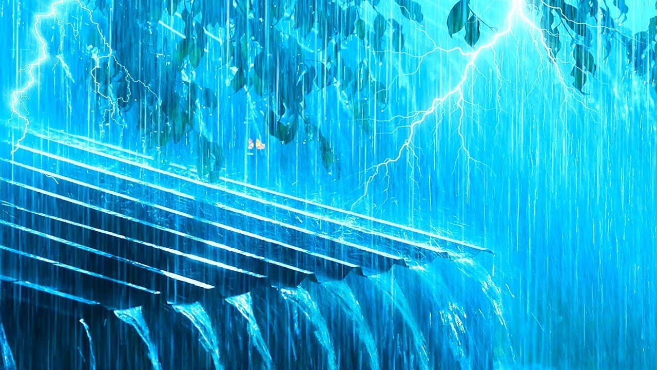 Real Rain Sounds for Sleeping 🔴 Rain Live 24/7 - Heavy Thunderstorm Sounds for Deep Sleep