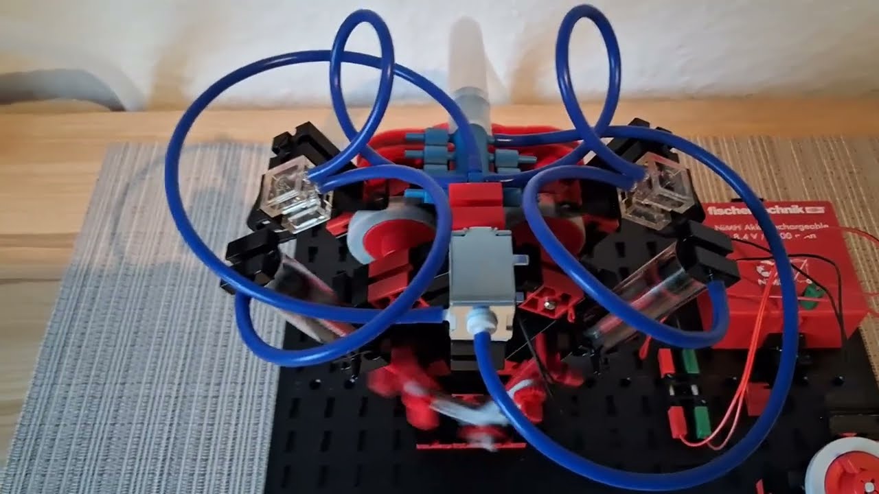 Fischertechnik Pneumatik Zweizylinder-V-Motor Teil 2 