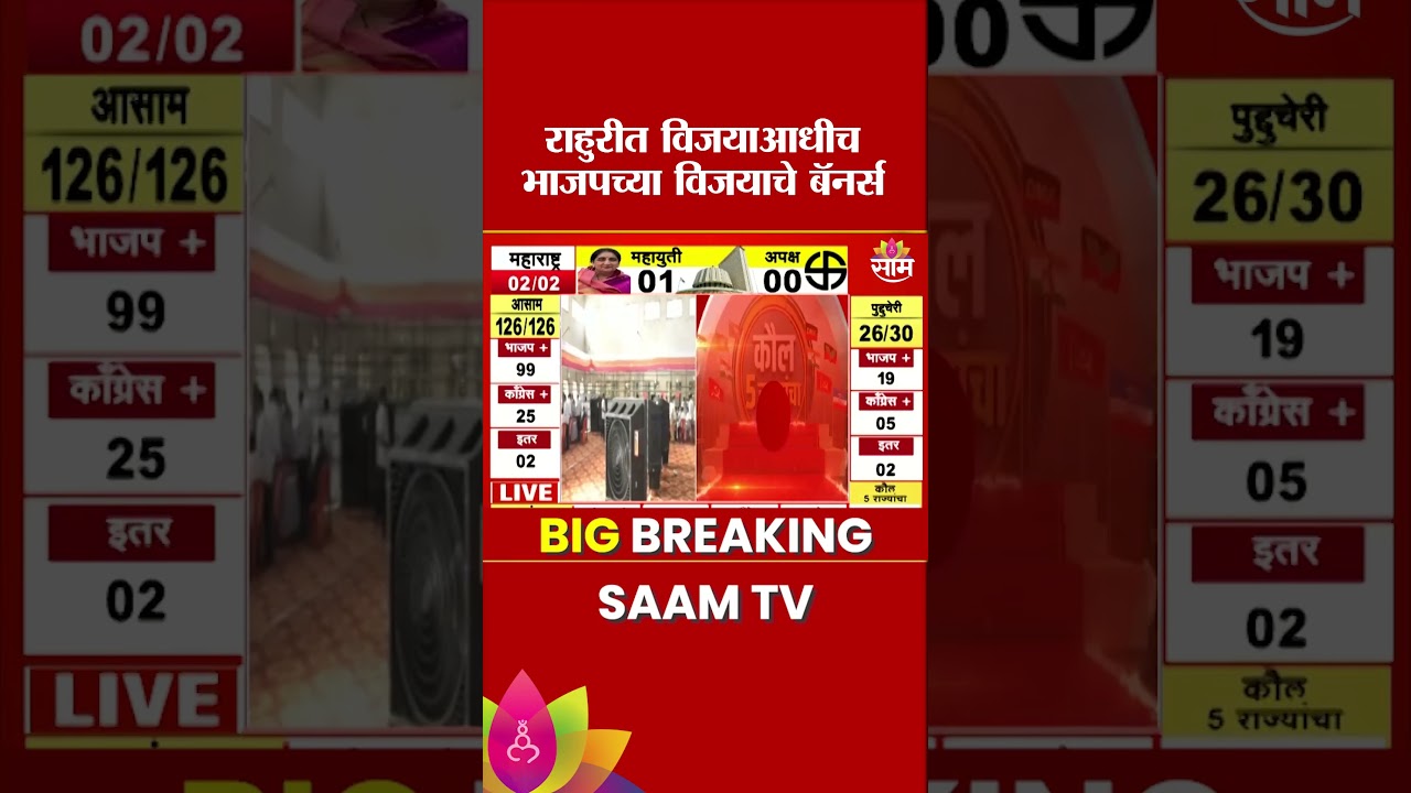 राहुरीत भाजपच्या विजयाचे बॅनर्स | BJP's victory banners in Rahuri