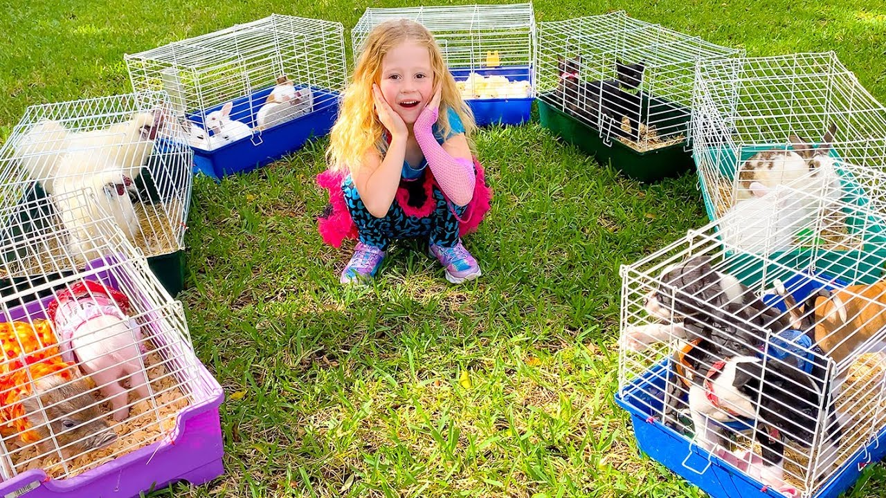 Nastya tem um zoológico em casa