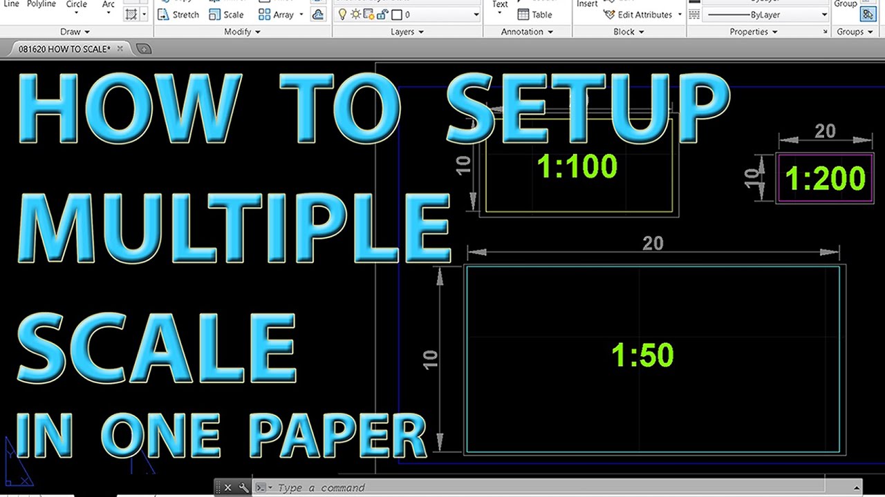 HOW TO SETUP MULTIPLE SCALE IN ONE PAPER IN AUTOCAD