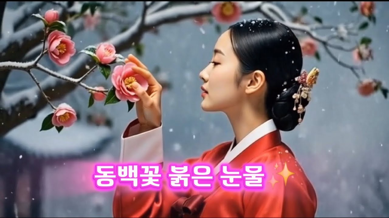 동백꽃 붉은 눈물🌛시린 겨울의 끝에서 피어난 가슴 아픈 사랑 노래🎵감성 트로트