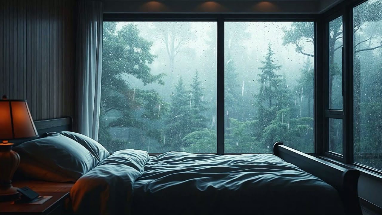 Gentle Rain Sounds for Deep Sleep 🌧️ Relaxing White Noise for Insomnia, Study & Focus