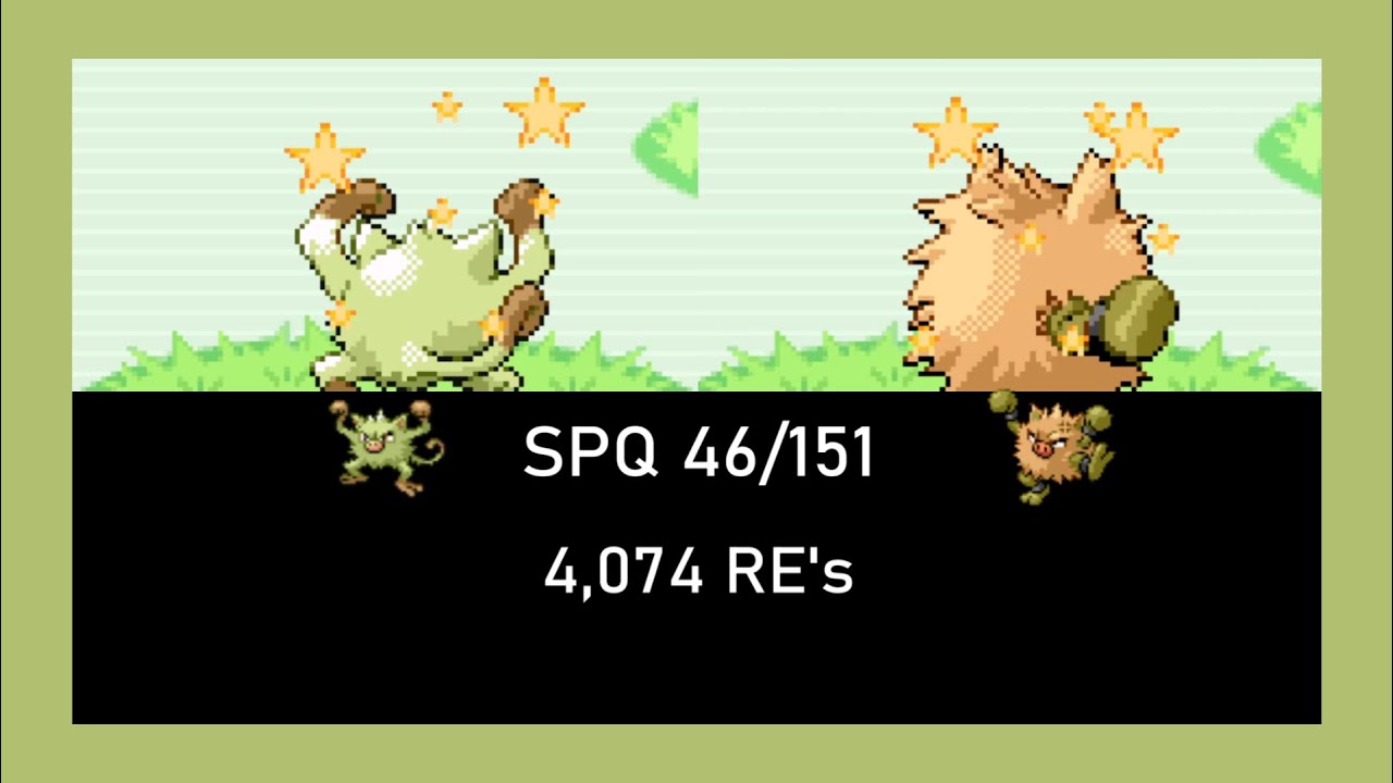 (SPQ 46/151) Shiny Mankey after 4,074 RE's in LeafGreen!