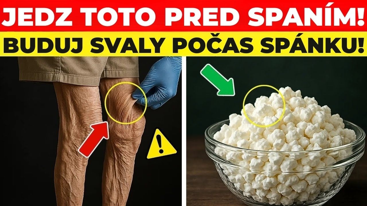JEDZ TOTO PRED SPANÍM! 🔥 Buduj SVALY aj po 60 počas spánku