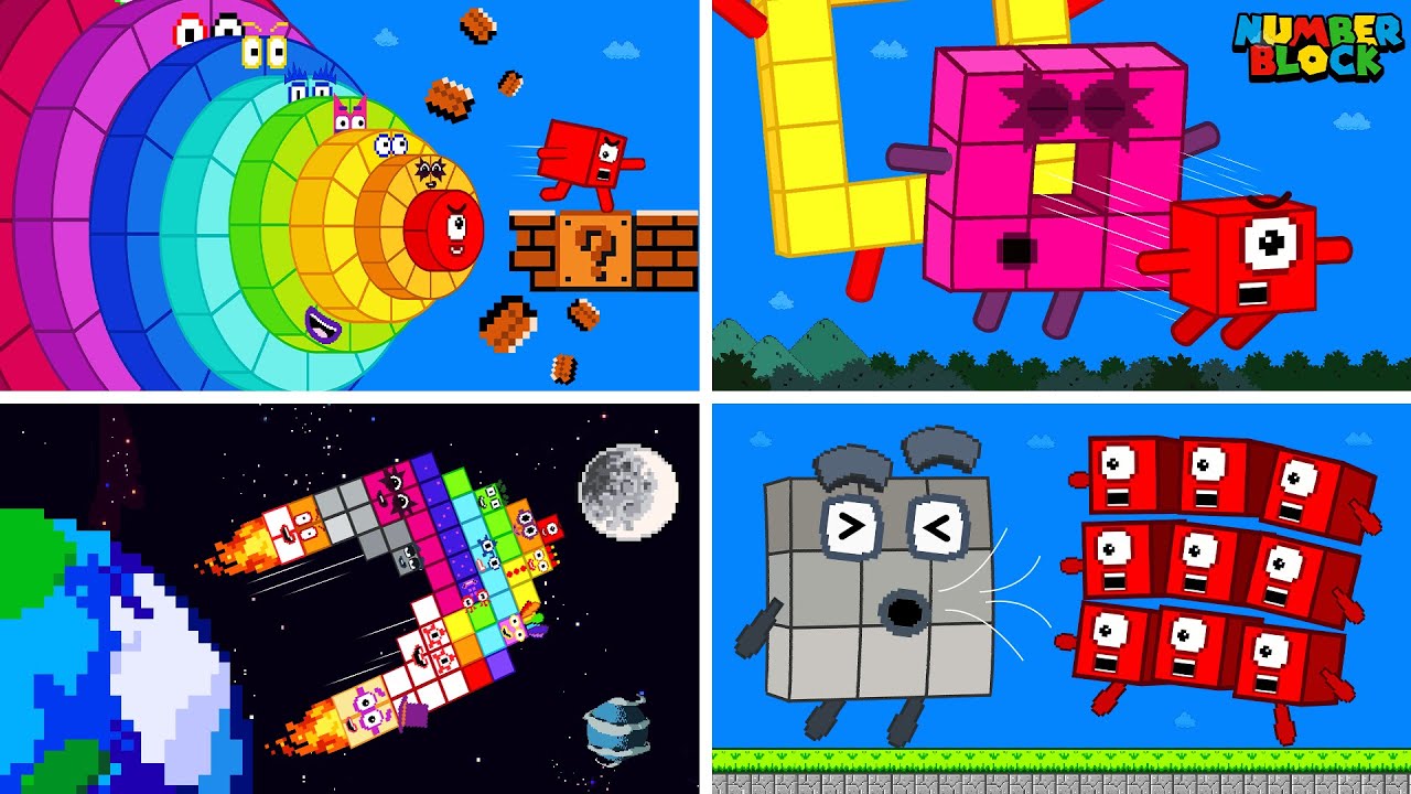 Numberblocks Adventures Series in Super Mario Bros | All Episodes | Game Animation