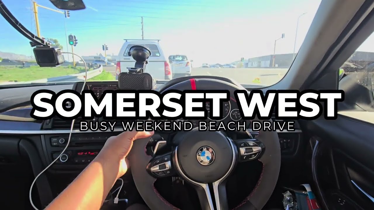 Driving Through a Booming Somerset West: BMW 335i N55 POV (Strand Beach)