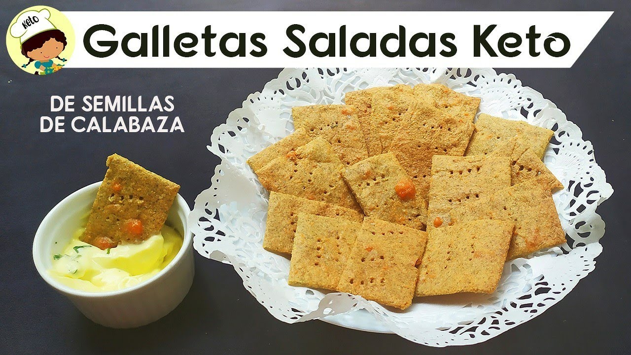 Galletas Saladas Keto| Crackers Cetogenicas |De Semillas de Calabaza | Sin Gluten
