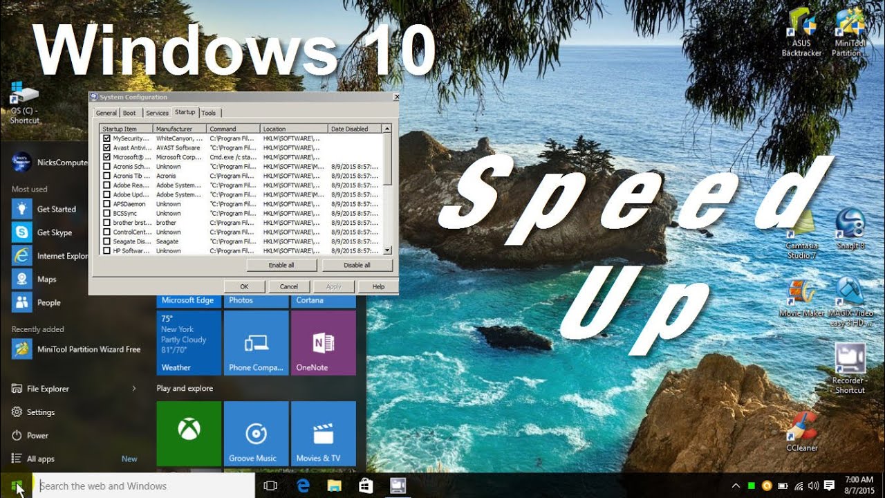 How to Speed up your Computer/laptop Windows 10 & Windows 8.1 - FASTER Gaming/Gamer - Free & Easy
