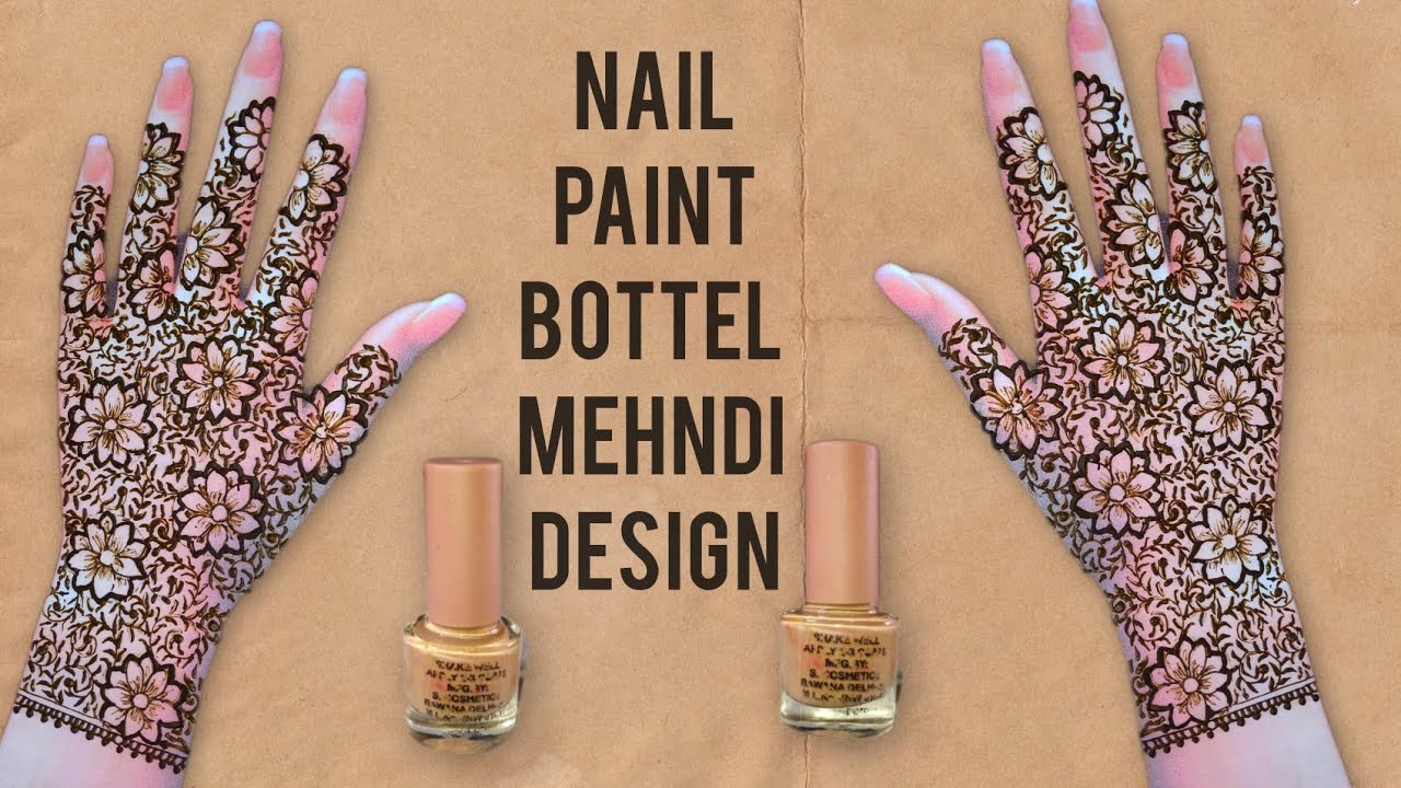 Nail paint bottel mehndi design hack [ mehndi design for back hand ] #mehndi #2026 #eid #holi