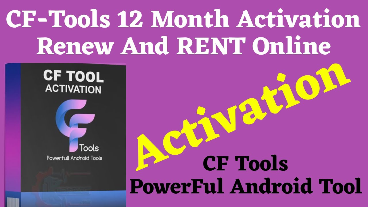 CF Tools 12 Month Activation Renew And RENT Online
