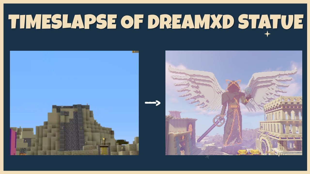Full Times lapse of Foolish building the DreamXD statue (DSMP)