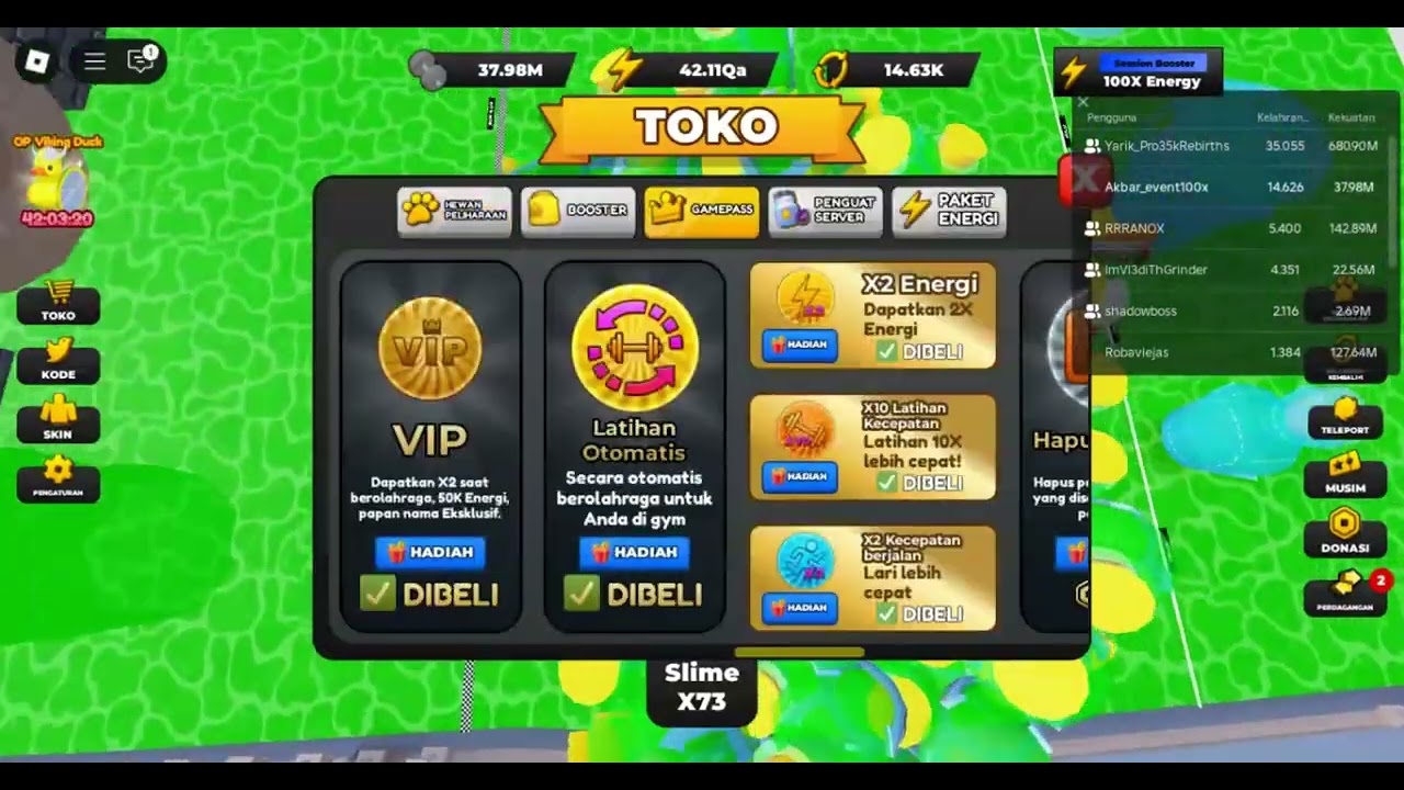 strongman simulator road to 14.700 rebirth with new event 100xenergy in strongmann simulatorrr!!