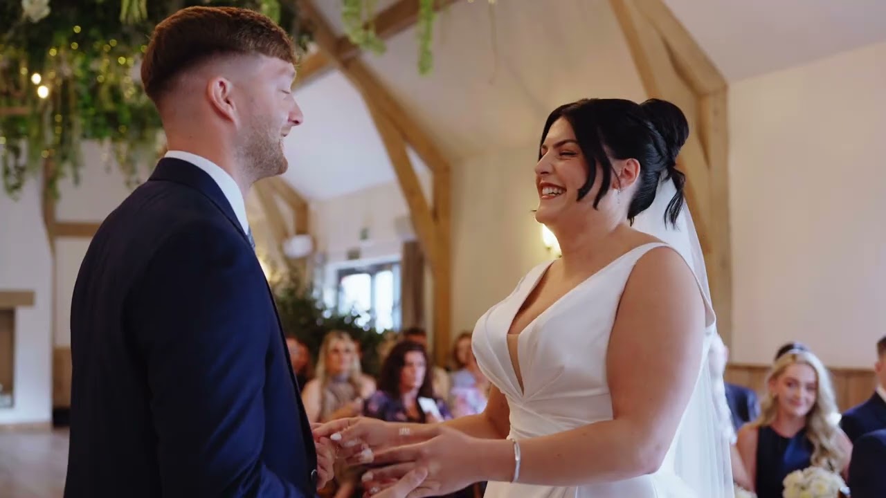 These personalised vows were so emotional! | Weddings at the River Barn | Lucy & Alex