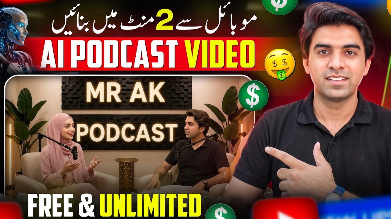How to Create Long Ai Podcast Videos ( 100% FREE ) | Realistic Ai Podcast