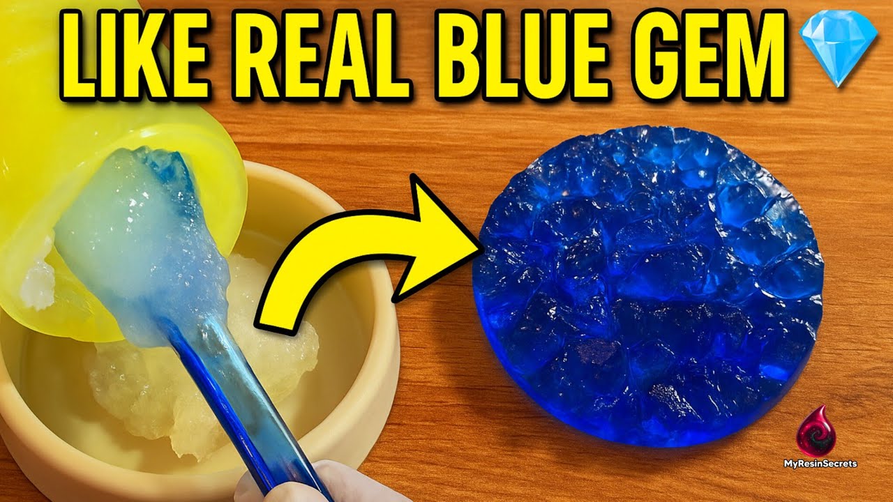 💙 Gorgeous Blue Resin Texture with Vaseline | Real Agate Effect Tutorial ✨