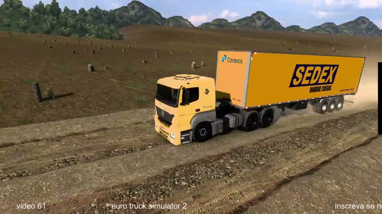 comboio estrada secreta atalho carga sedex mercedes axor carregado no alagamentona selva perigo