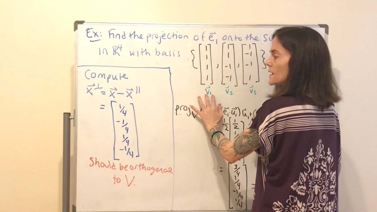 Linear Algebra: Orthogonal Projections and Orthonormal Bases (Full Lecture)