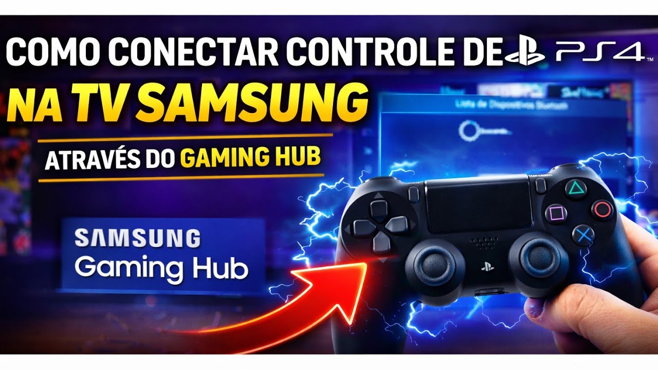 COMO PAREAR E CONECTAR CONTROLE DE PS4 NA TV SAMSUNG | 2026