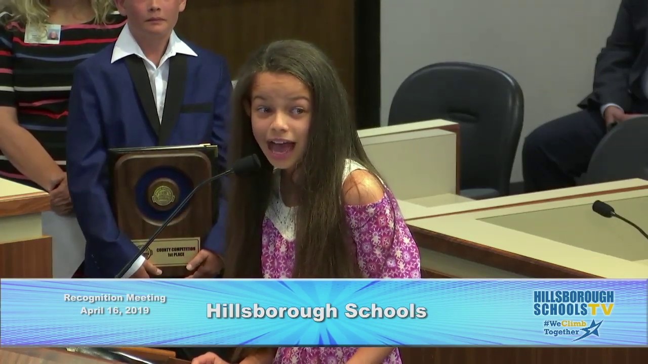 Lexie Lueckeman Grade 4 First Place Tropicana Public Speaking Winner