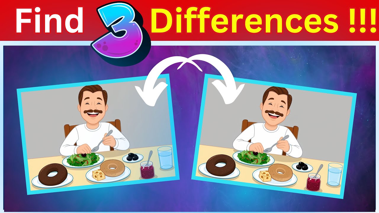 【Spot & Find 3 differences】🚨HARD but Rewarding!! Enjoy the Challenge of Spot the Differences!