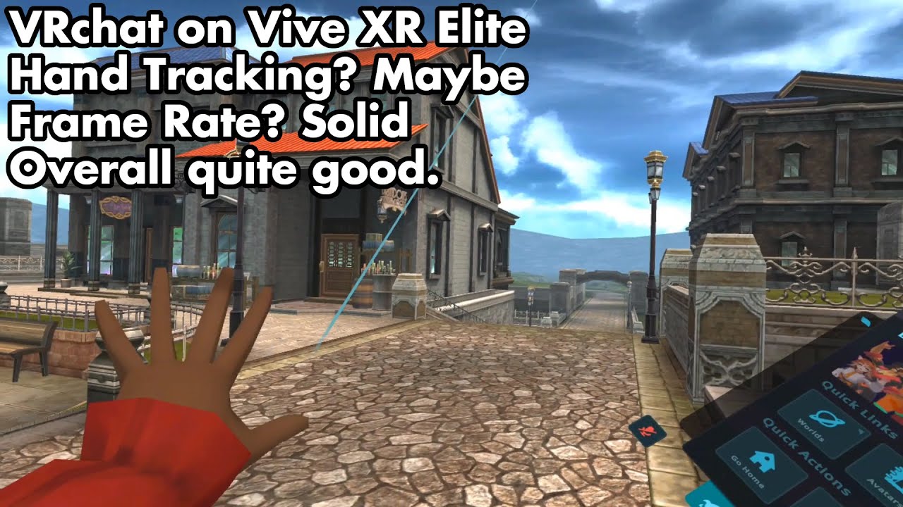 VRchat on the HTC Vive XR Elite: Good FPS, Hand Tracking may come in the future. Averages 45fps