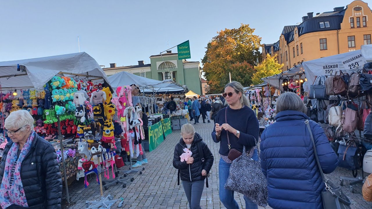 Höst Marknad på Vaksala Torg 2022 | Fall Open Market In Uppsala Sweden 🇸🇪