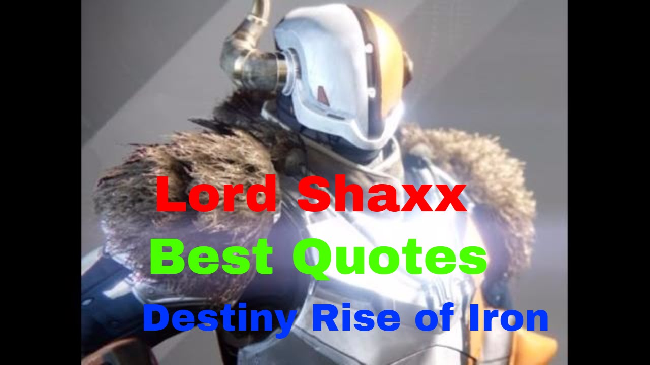 Lord Shaxx best quotes in the crucible - Destiny Rise of Iron