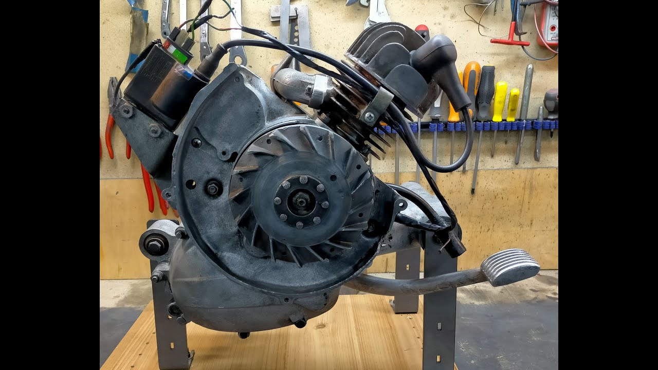 prima accensione vespa; montaggio finale e progetto vespa finito