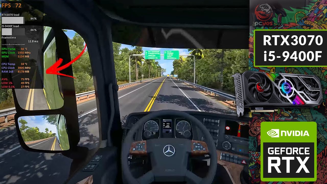 ETS2 1.40 - Map Sul Paraná - FPS Test - Performance - Benchmark - [1440p 60FPS]