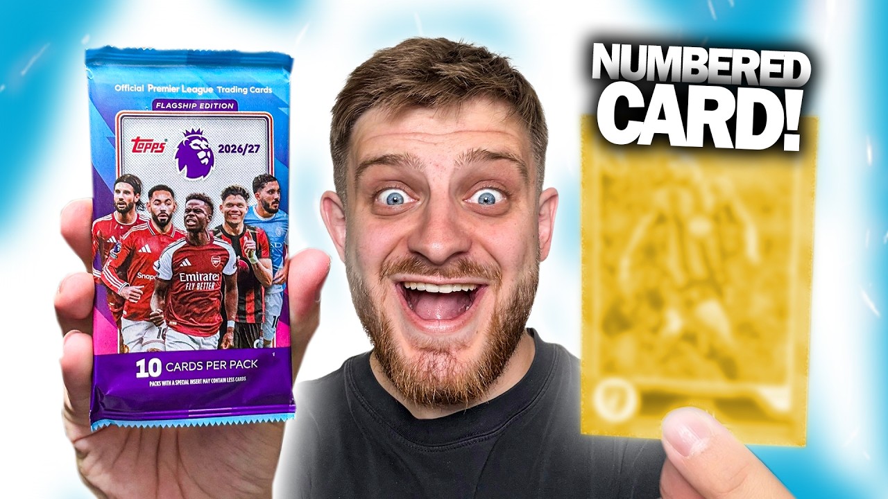 Открываем 20 ПАКОВ НОВОЙ коллекции Premier League 2026-27 FLAGSHIP! (Нумерованная карта!)
