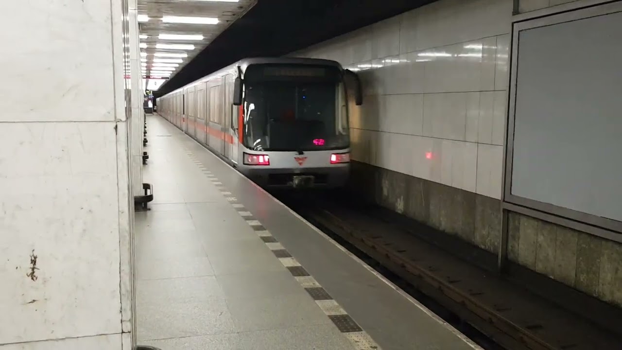 Prague Metro Line C - 4191 departing Kacerov Station on 10/09/24