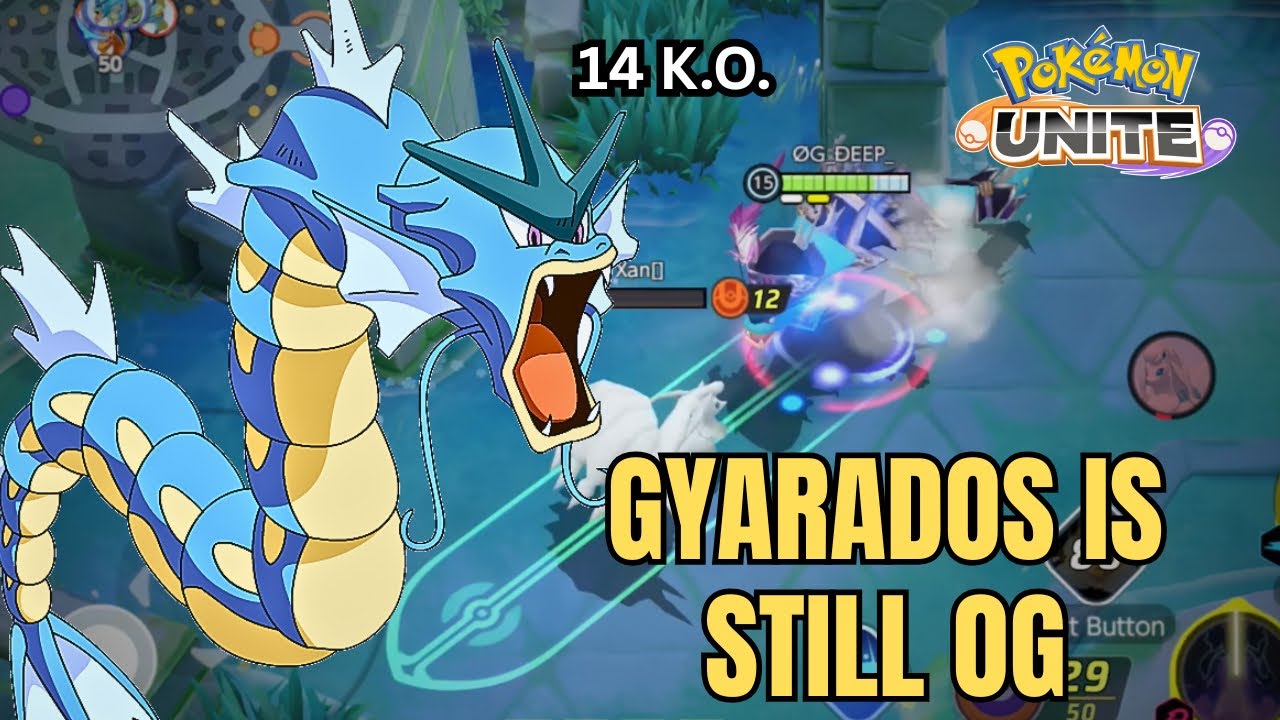 Gyarados is Still OG 14 kills With Gyarados || Pokemon Unite gameplay 2025 new video 