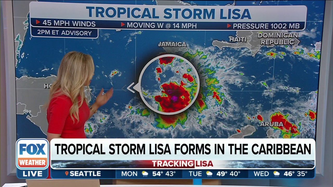 Tropical Storm Lisa Strengthens as it Heads Towards Central America