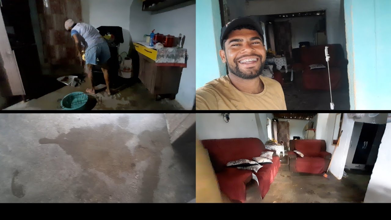 HOJE EU +MAE FOMOS FAZ A FAXINA NA MINHA CASA TAVA CHEIA DE ÁGUA 