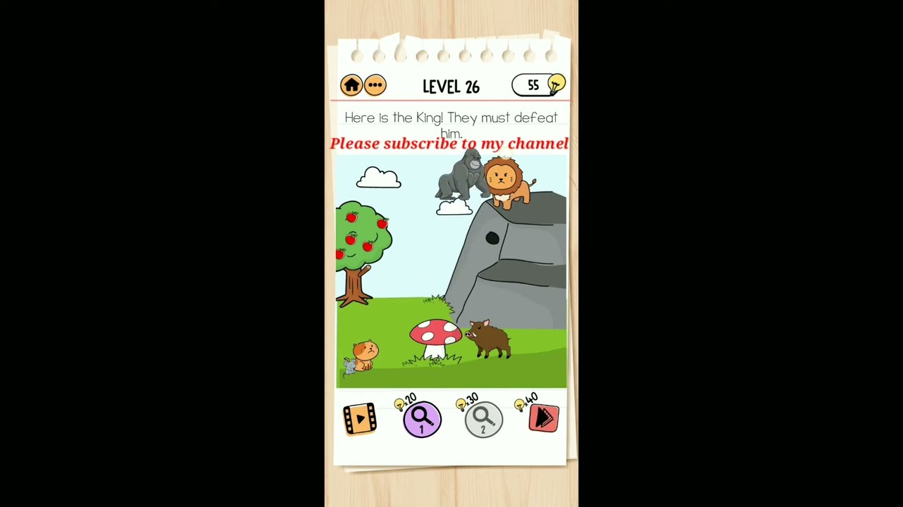 Brain Test 2 Level 26 Here is the king, they must defeat him