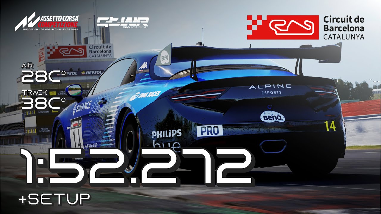 Barcelona Hotlap | 1:52.272 | Alpine A110 GT4 | Assetto Corsa Competizione v1.8.18 | PC