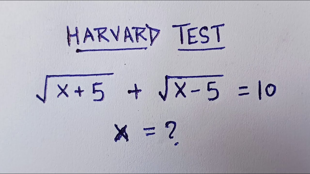 Harvard university interview exams math problem 