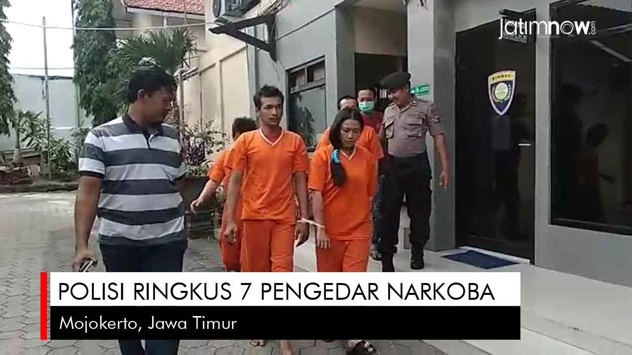 Polisi Ringkus 7 Pengedar Narkoba di Mojokerto