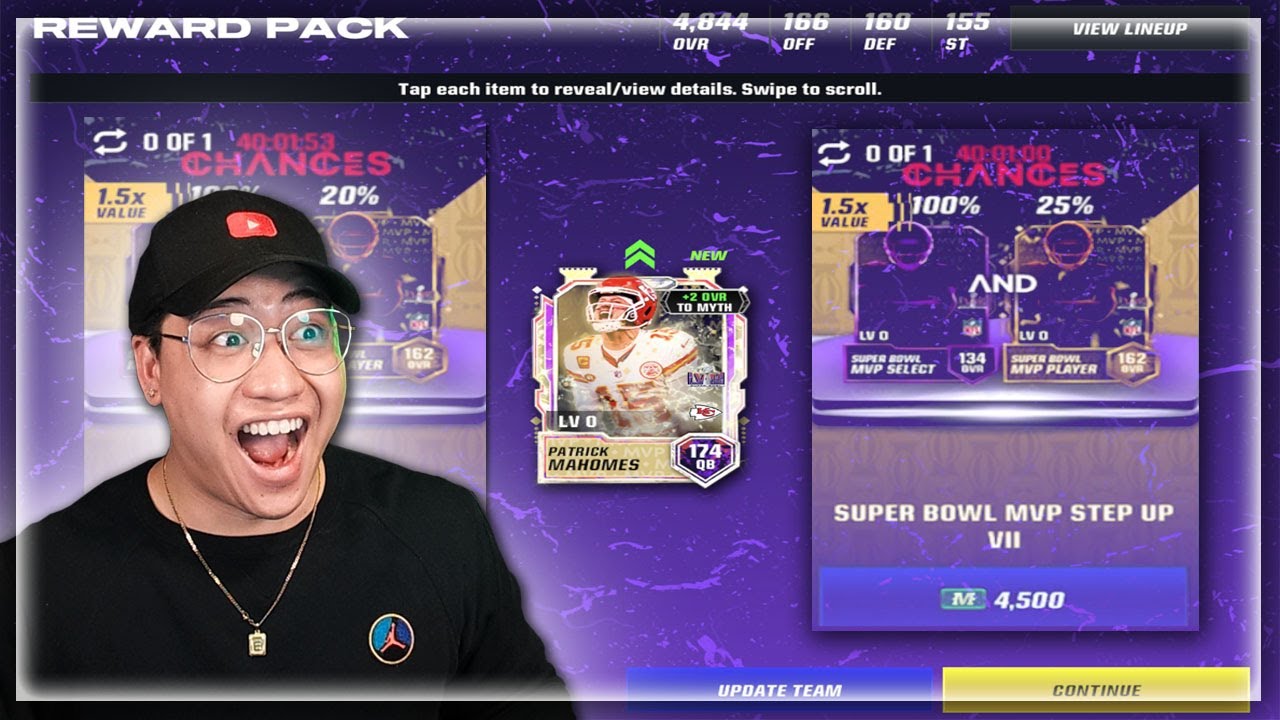 GETTING MYTHIC SUPERBOWL MVP PATRICK MAHOMES!! MADDEN MOBILE 24 ALL SB MVP STEP UP PACK OPENING!!