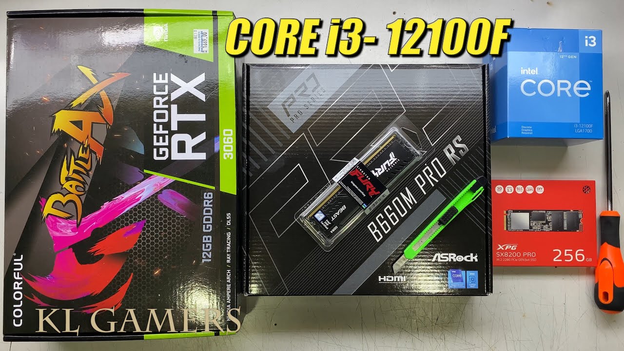 intel Core i3 12100F ASRock B660M PRO RS AMD Radeon RX570 Budget Gaming PC Build
