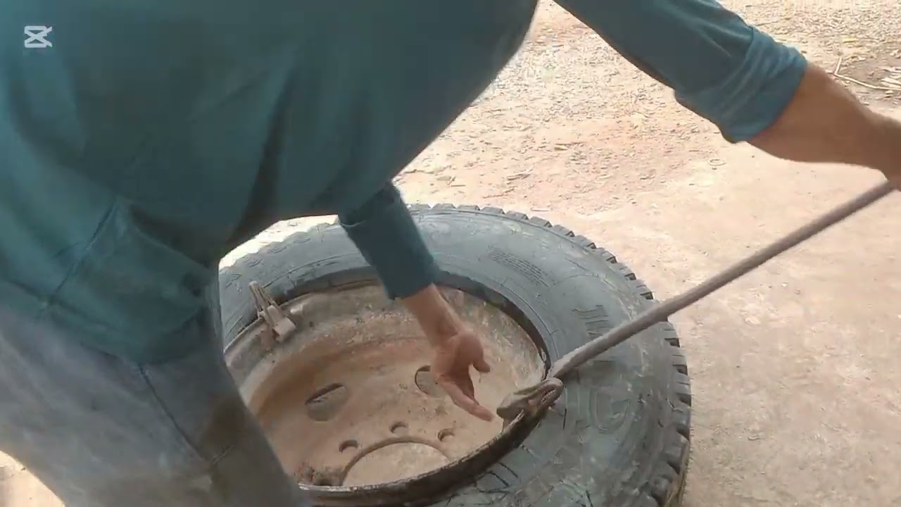 របៀបបញ្ចូលសំបកកង់ឡានធំ