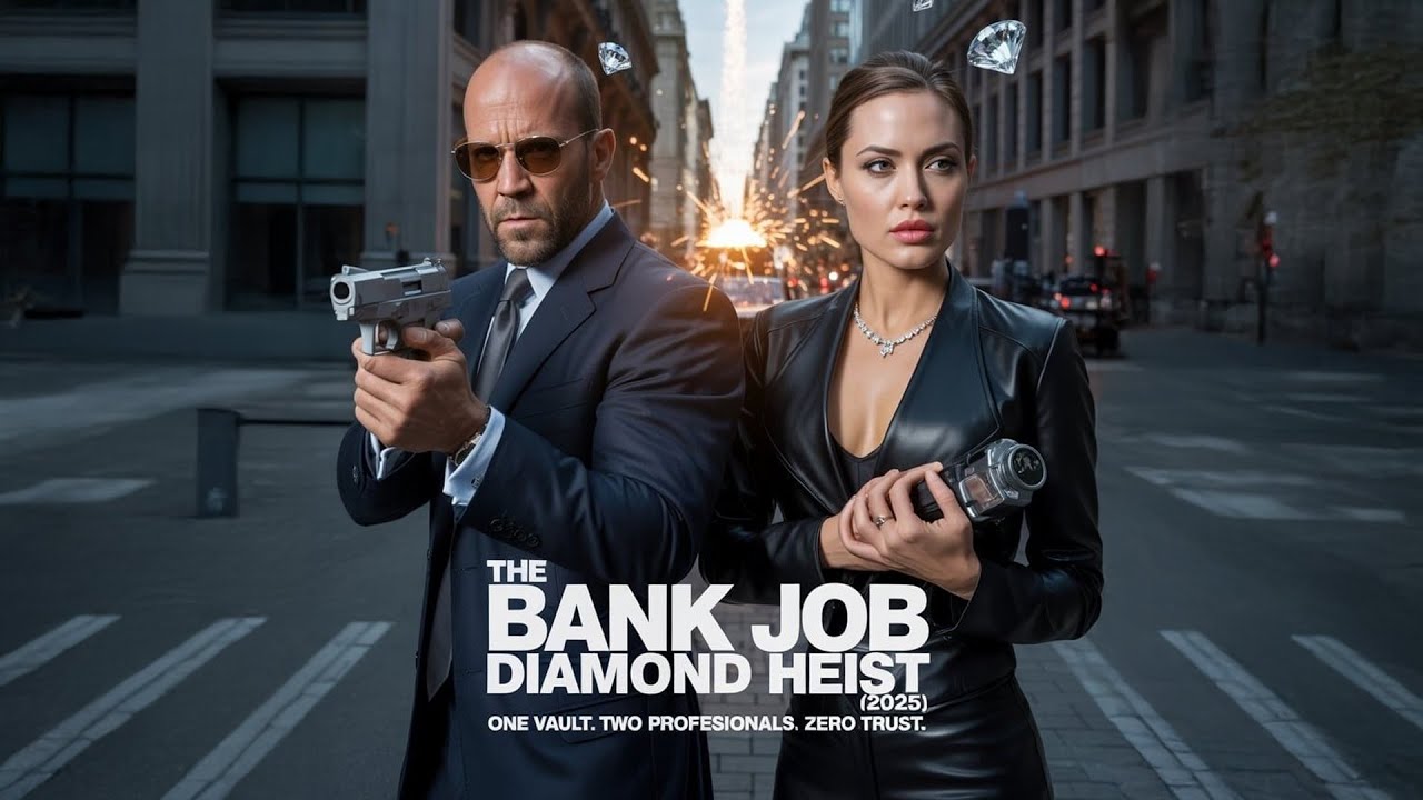 Angelina Jolie and Jason Statham in Action Movie  : Bank Job  Action Movie | 4K Movie Concept AI