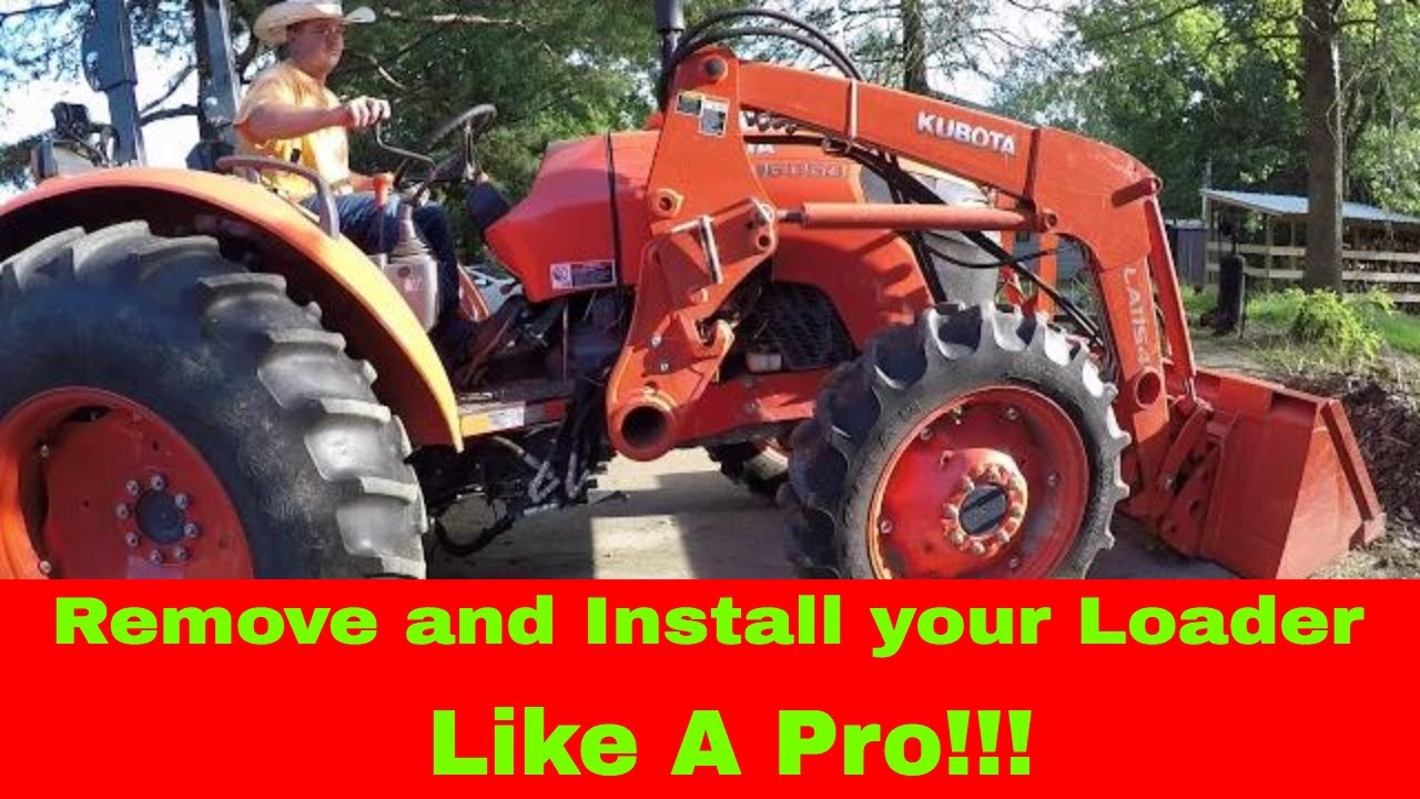 How To Remove And Install The Front Loader On a Kubota Tractor #62