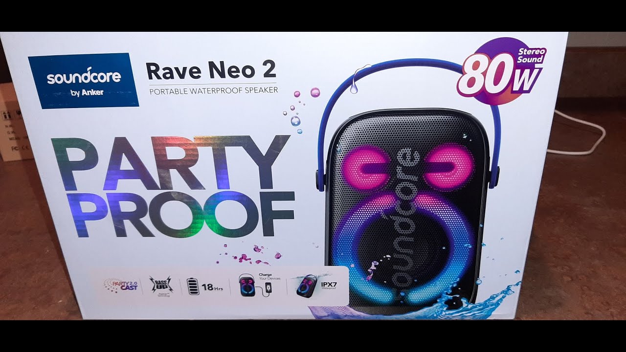 Newly Released! 😮‍💨 Soundcore Rave Neo 2 Bluetooth 🎉 Party Speaker - Unboxing, Sound & Light Demo