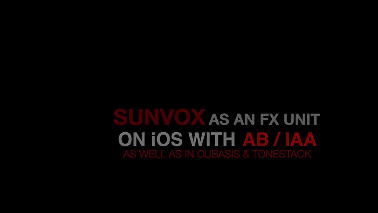 SunVox as an FX unit