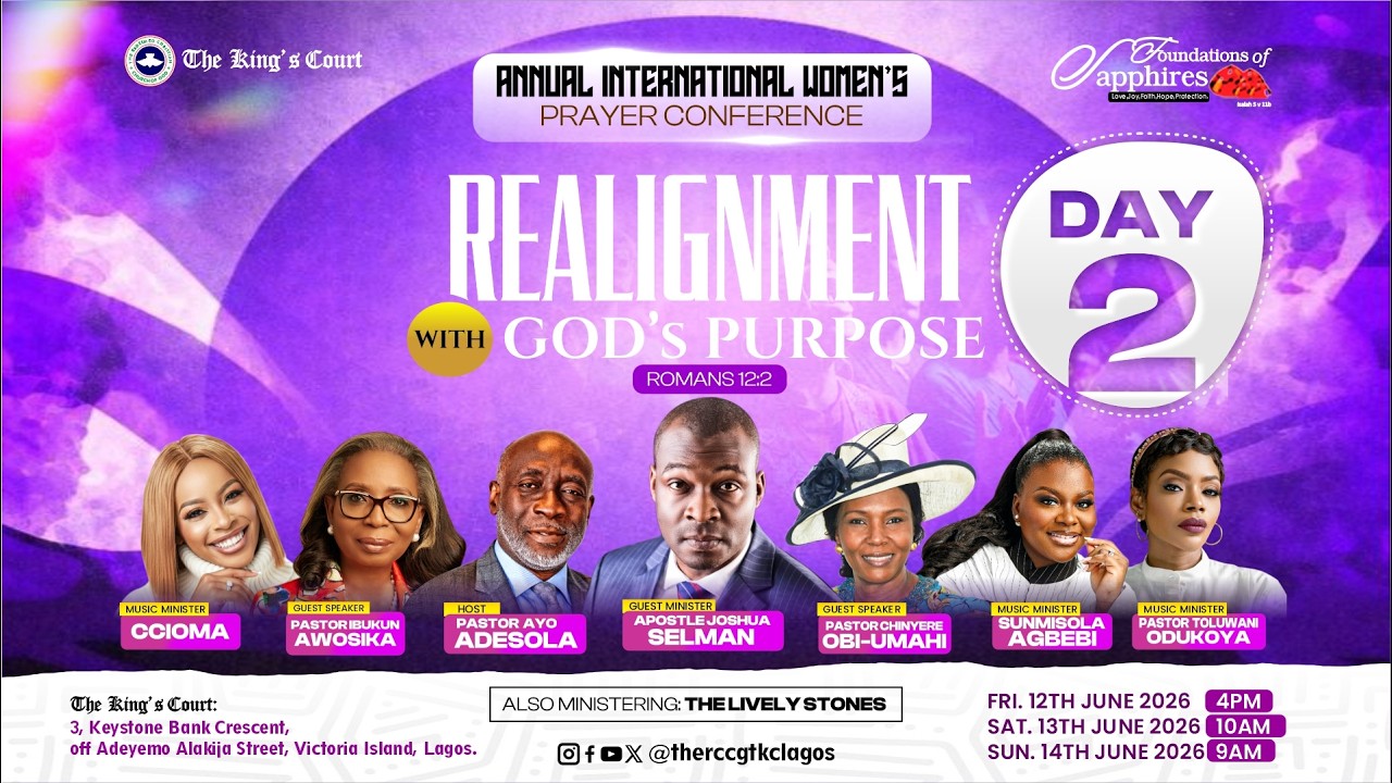 DAY 2 || INTERNATIONAL WOMEN'S PRAYER CONFERENCE || REALIGNMENT WITH GOD'S PURPOSE || 13|06|2026