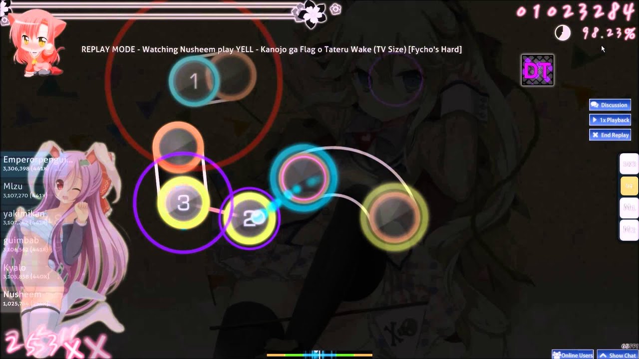 Osu! Kanojo ga Flag o Tateru Wake TV Size Fysho's Hard FC + DT